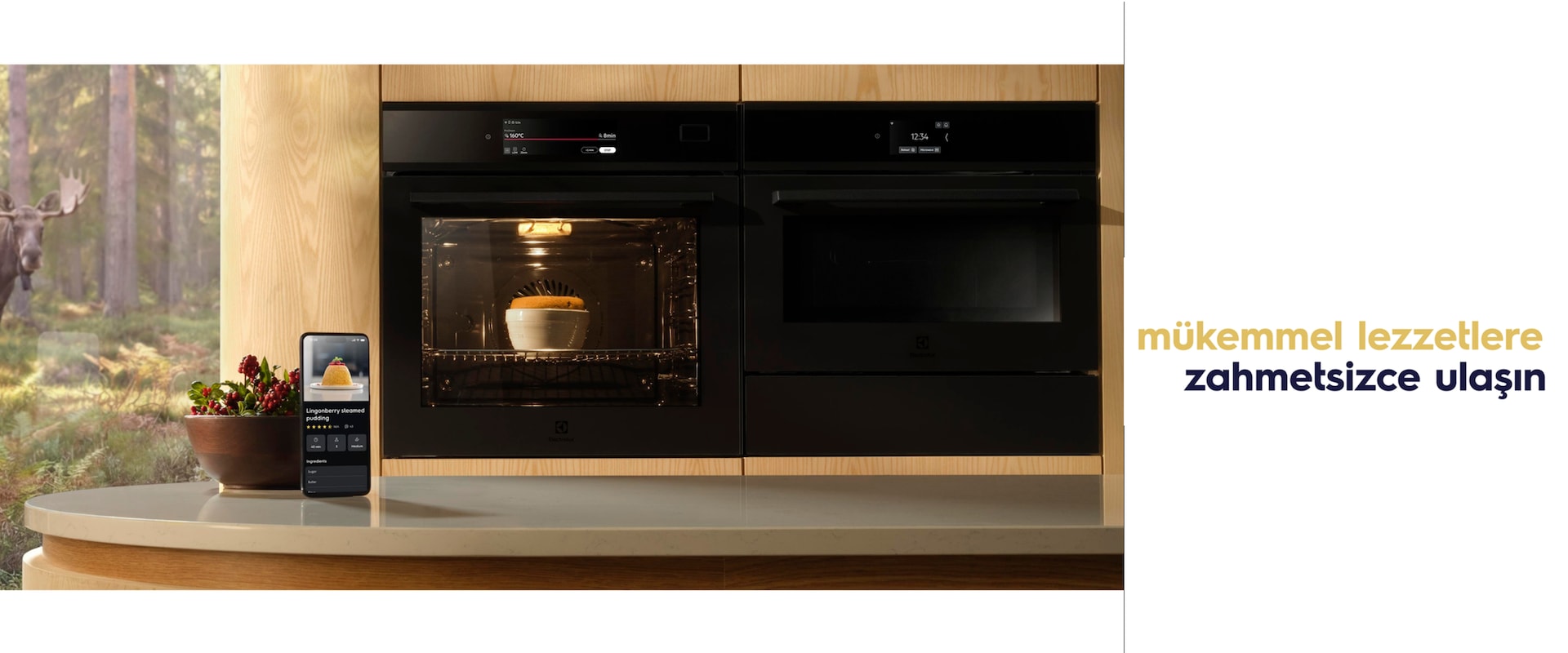 Buharlı fırında yemek pişirme